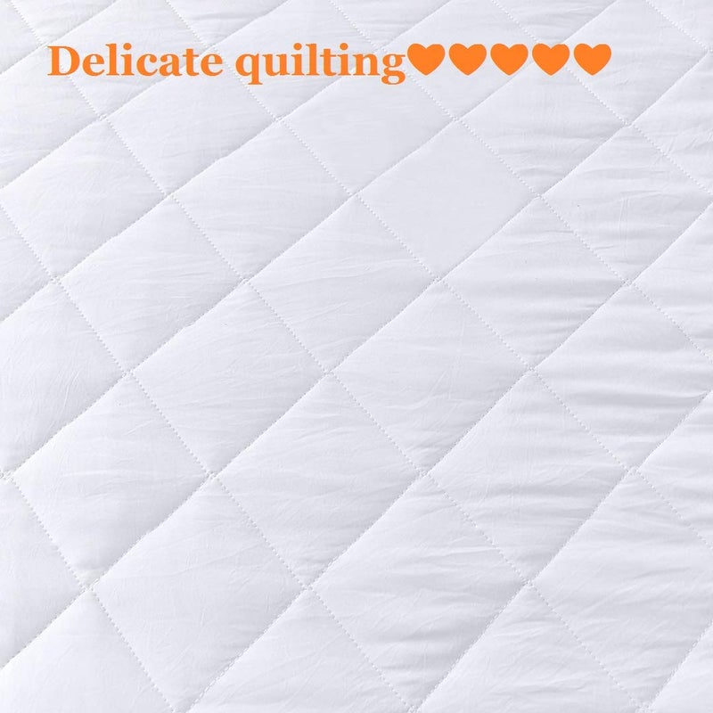 QSH Queen's House Ruffle Skirt Bedspread French Country Bedspread White King Size 3 Piece Set - Image 4
